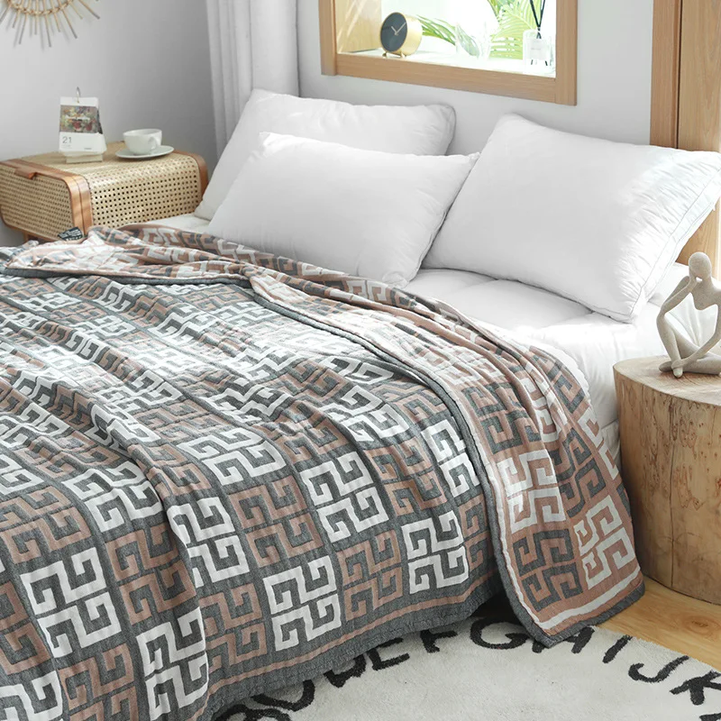 Одеяло для отдыха в скандинавском стиле газовое покрывало дивана летнее сна