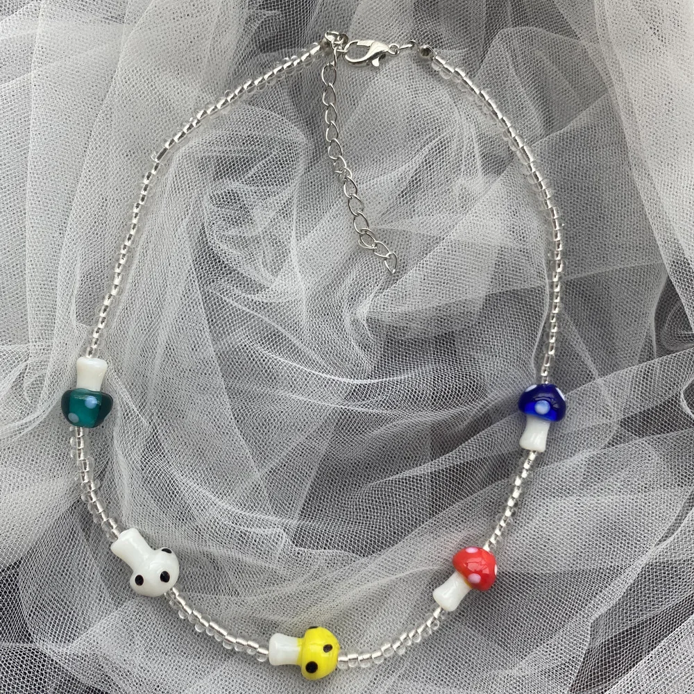 Женское ожерелье ручной работы в богемном стиле с разноцветными бусинами модное