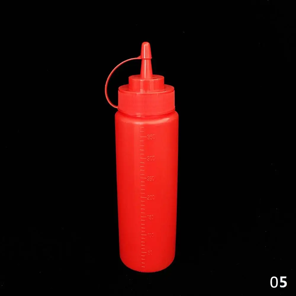 12oz-Red Приправа бутылки-тюбики соус шприц бутылка с поворотным на Кепки крышками кетчуп горчичный майонез горячие соусы бутылки масла Кухня гаджет - Цвет: 12oz-Red