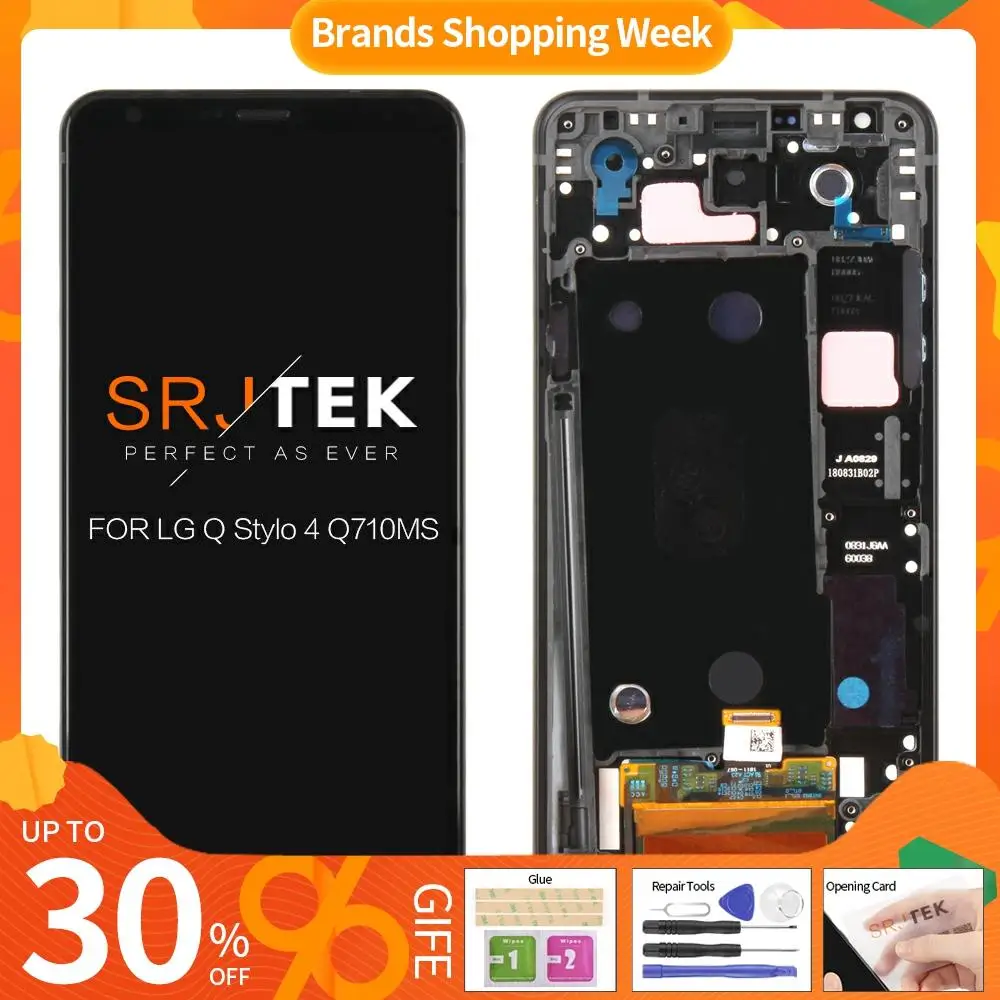 

Tested 6.2'' For LG Q Stylo 4 Q710 LCD For LG Q710 Display Panel Touch Screen Digitizer Sensor Glass Frame Q710MS Q710CS Display