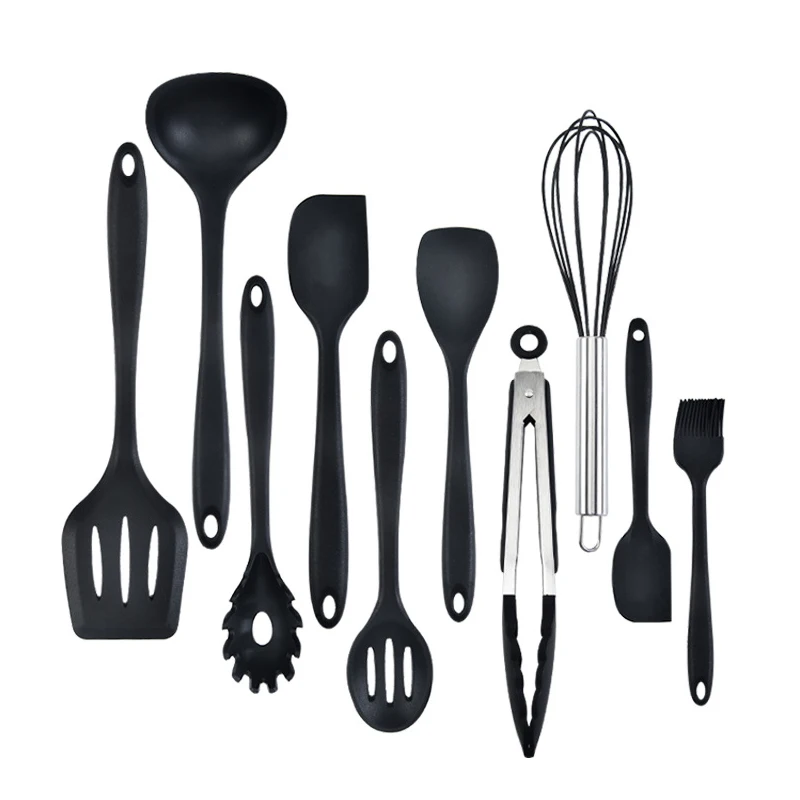 10 Pcs Heat Resistant Silicone Cookware Set Nonstick Cooking Tools Kitchen Baking Tool Kit Utensils Accessories | Дом и сад
