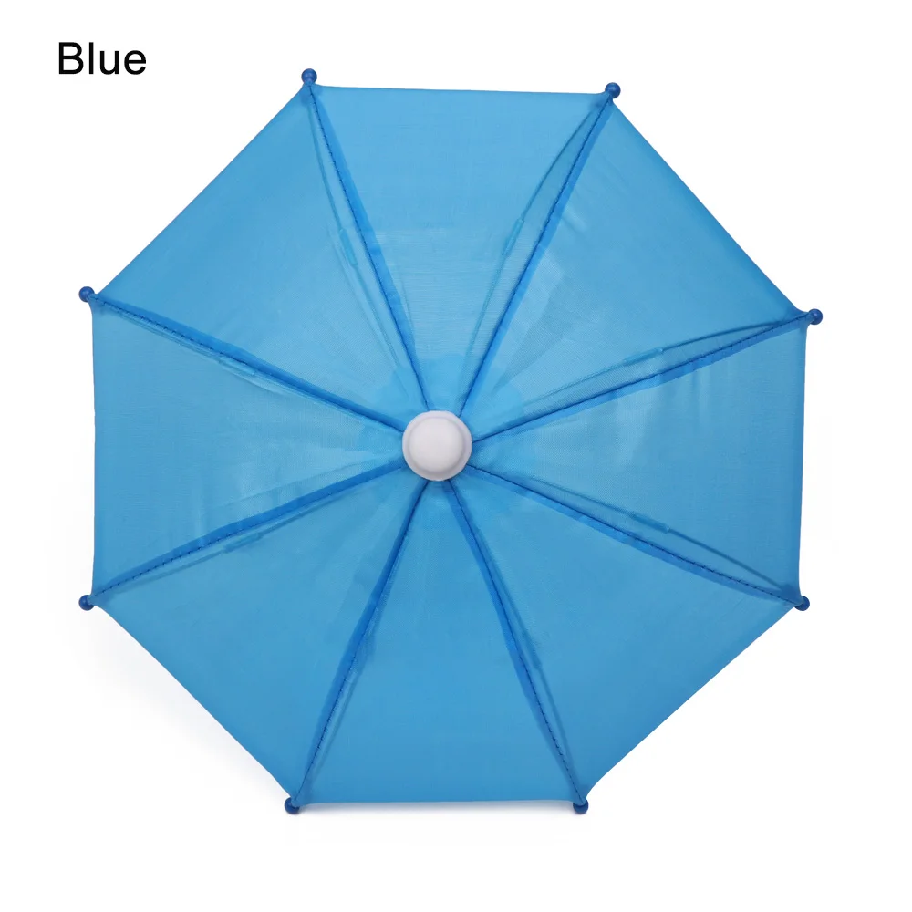 blue Стиль кукла аксессуары Красочный мини Зонт дождевик кукла жизнь путешествие аксессуары для кукол день рождения для детей подарок - Цвет: blue