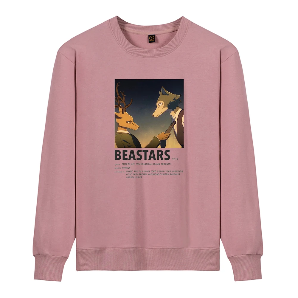 

Свитшот Beastars женский с графическим рисунком, модный Повседневный пуловер с круглым вырезом в японском стиле аниме, осень
