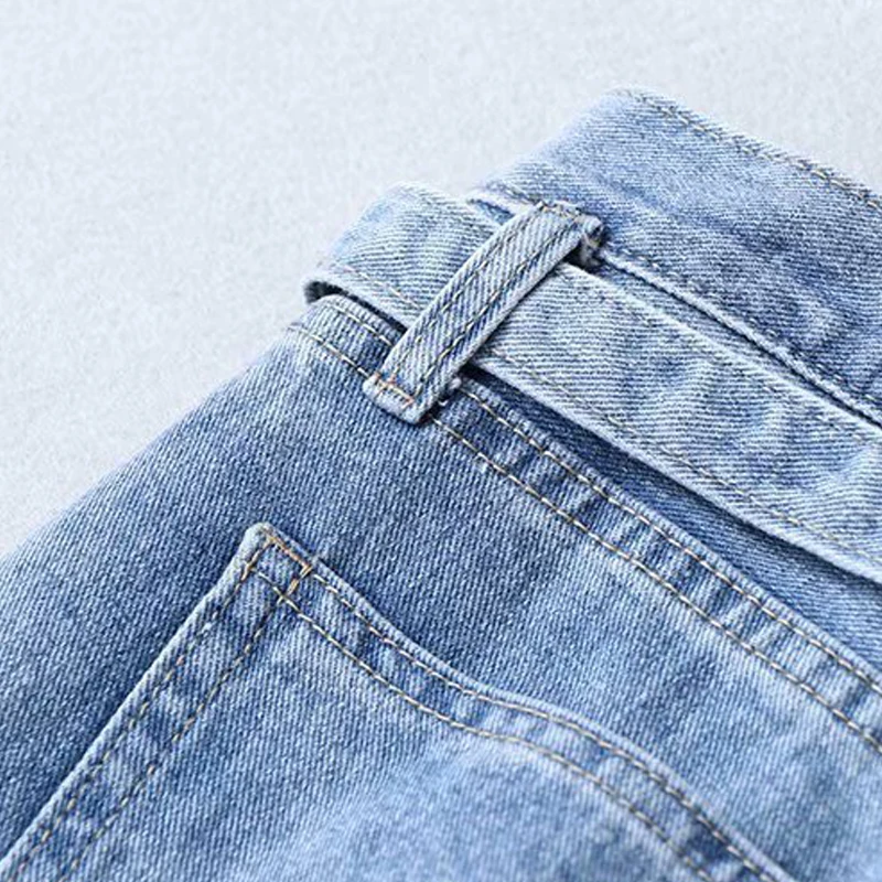 Женские джинсы с высокой талией GOPLUS синие джинсовые брюки в винтажном стиле