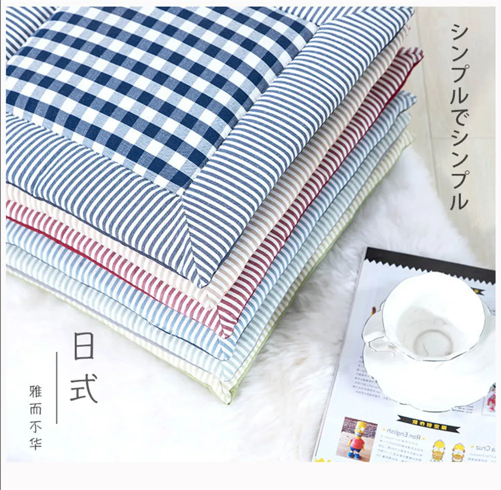 Подушка для стула в клетку подушка дома и улицы с завязками пасторальном стиле