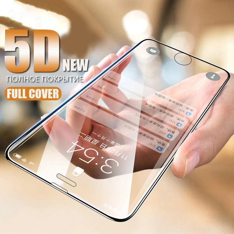 5D закаленное стекло для iPhone 11 Pro 8 Plus полное покрытие Защитное стекло для iPhone 7X9 H HD экран стекло на iPhone 6 6s XR XS Max