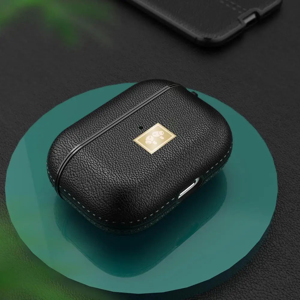 

Accessories PU Leather Skin Bag Portable Protective Earphone cover with hook to Prevent loss are suitable for AirPods 3 Case