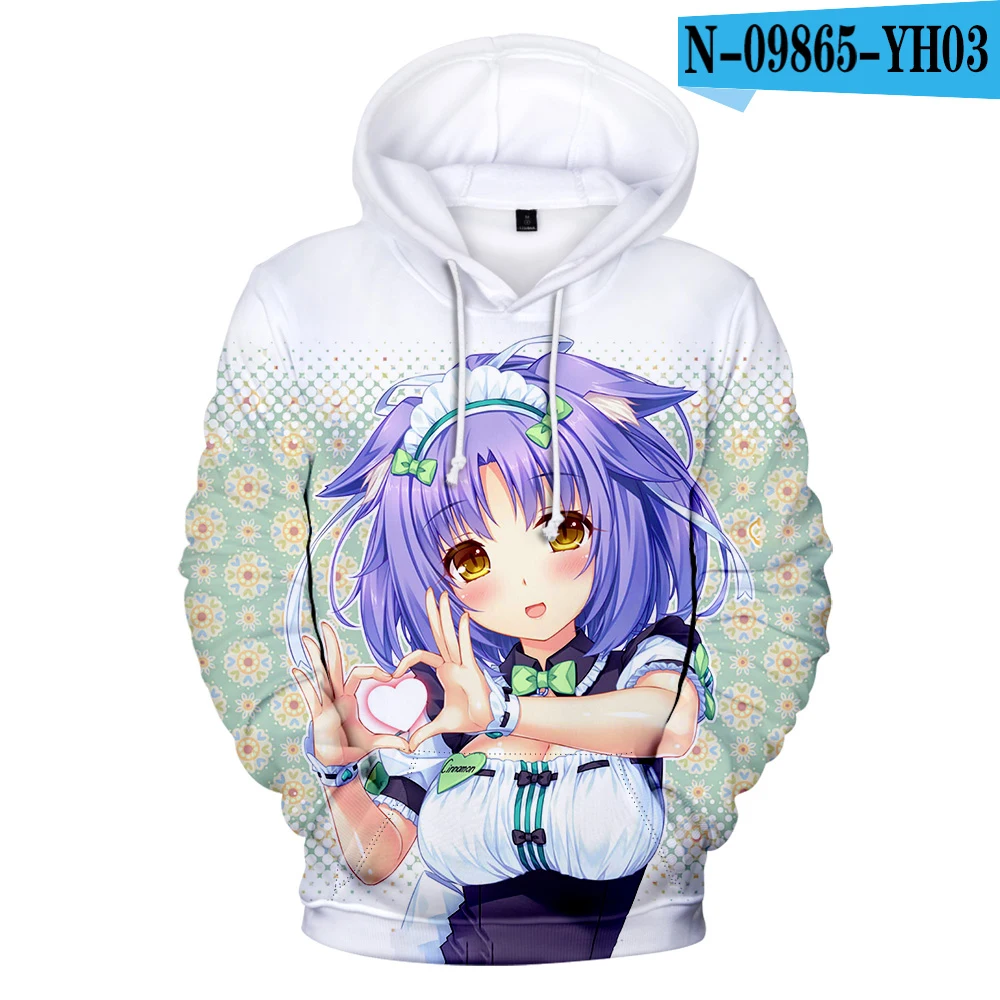 

Aikooki 3D NEKOPARA Толстовка Sweashirt с длинным рукавом хип-хоп Аниме толстовки зимние теплые свитшоты пуловер Модные Топы с капюшоном 3D
