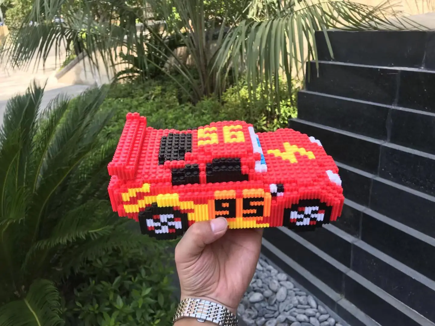 Большие машинки Молния Маккуин строительные блоки игрушки LegoING милые DIY аниме