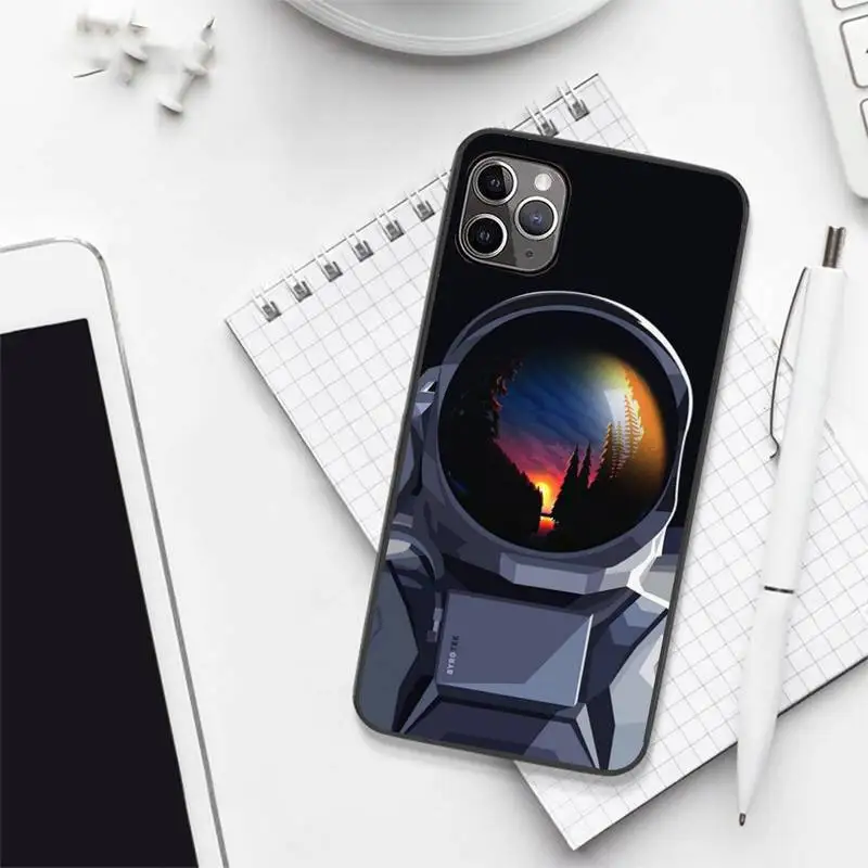 

ins romantic fantasy astronaut Phone Case for iPhone 7 8 11 12 Pro X XS XR Samsung A S 6 7 9plus 10plus 21s 71 mobile bags