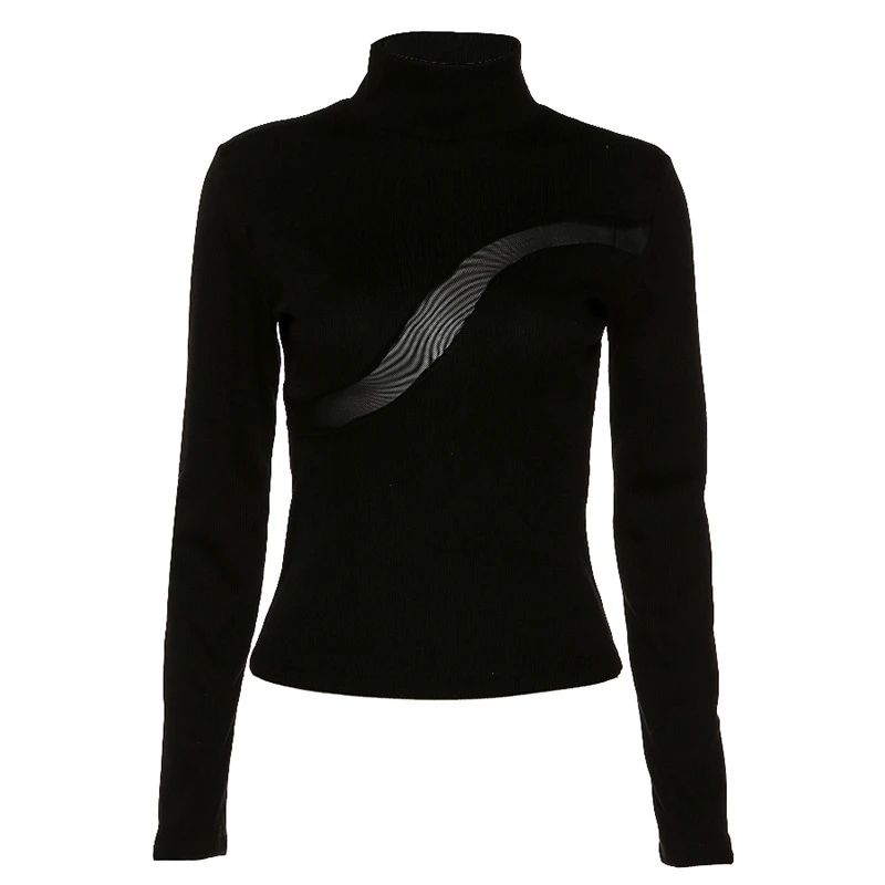 Весна 2020 повседневные футболки женские водолазки с длинными рукавами мягкие