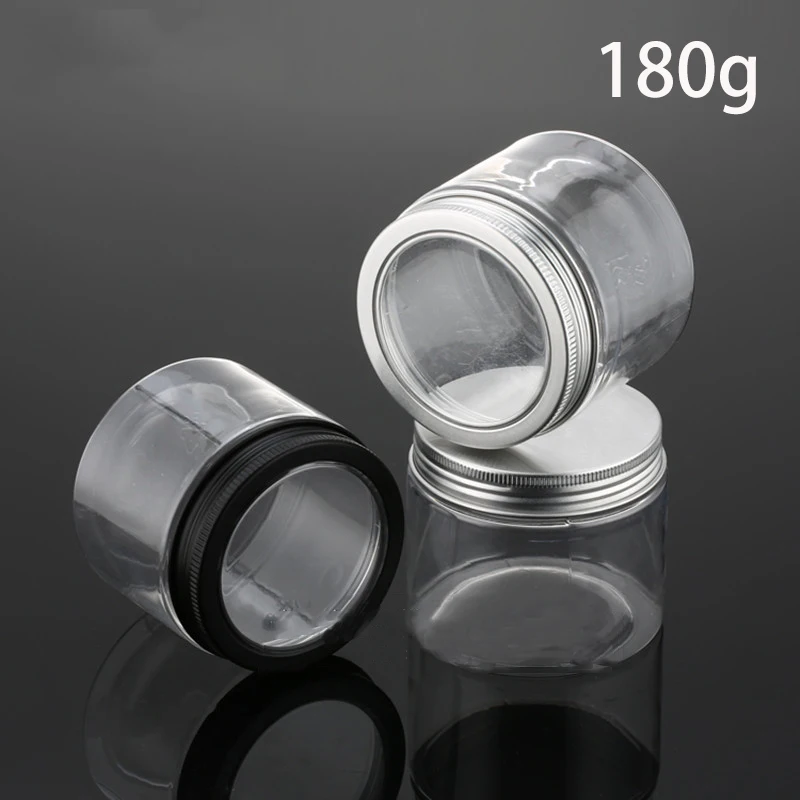 

10 шт. 180 г Пластик пустой кувшин 180 мл многоразовый косметический лосьон контейнер для мазей 6oz Кофе специй сахар упаковка прозрачная бутылка