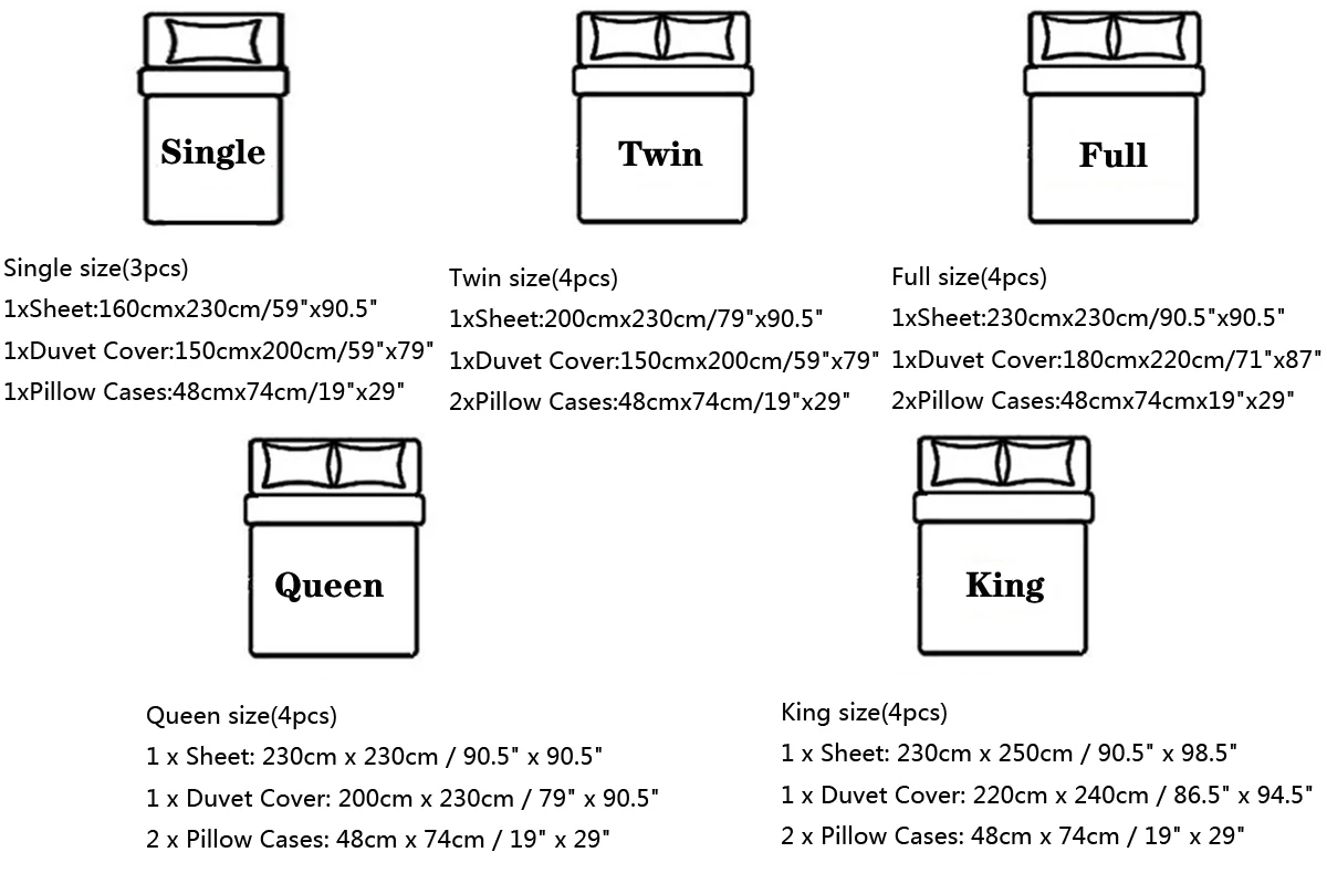 

Home Living Plaid Print 3/4Pcs Bedding Sheet Pillow Case Duvet Cover Queen Size and King Size Bedding Sets