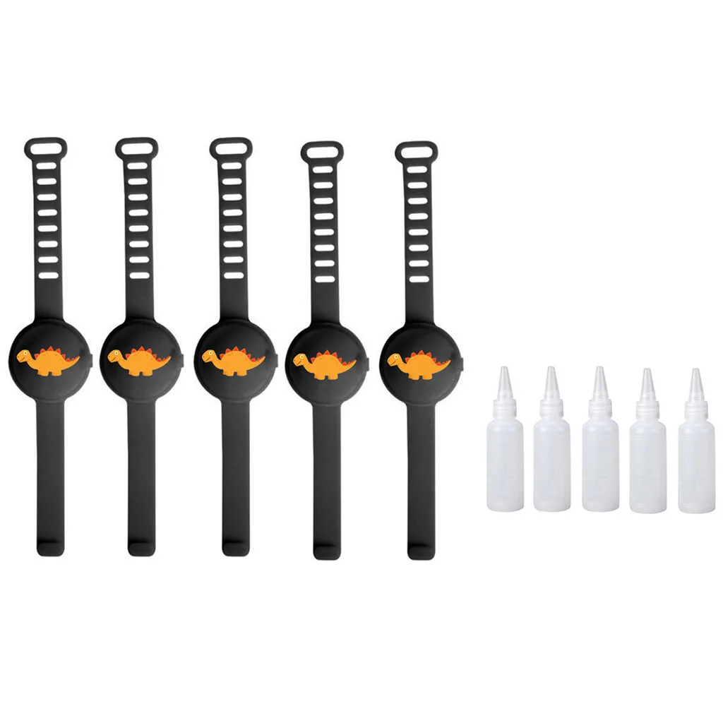 Жидкий браслет с рисунком динозавра для взрослых и детей 5 шт. ручной диспенсер