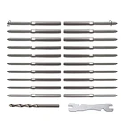 Фурнитура для кабельных перил T316 из нержавеющей стали 316 дюйма, для деревянных стоек, желоба для самостоятельной сборки, винты для левой и правой перил