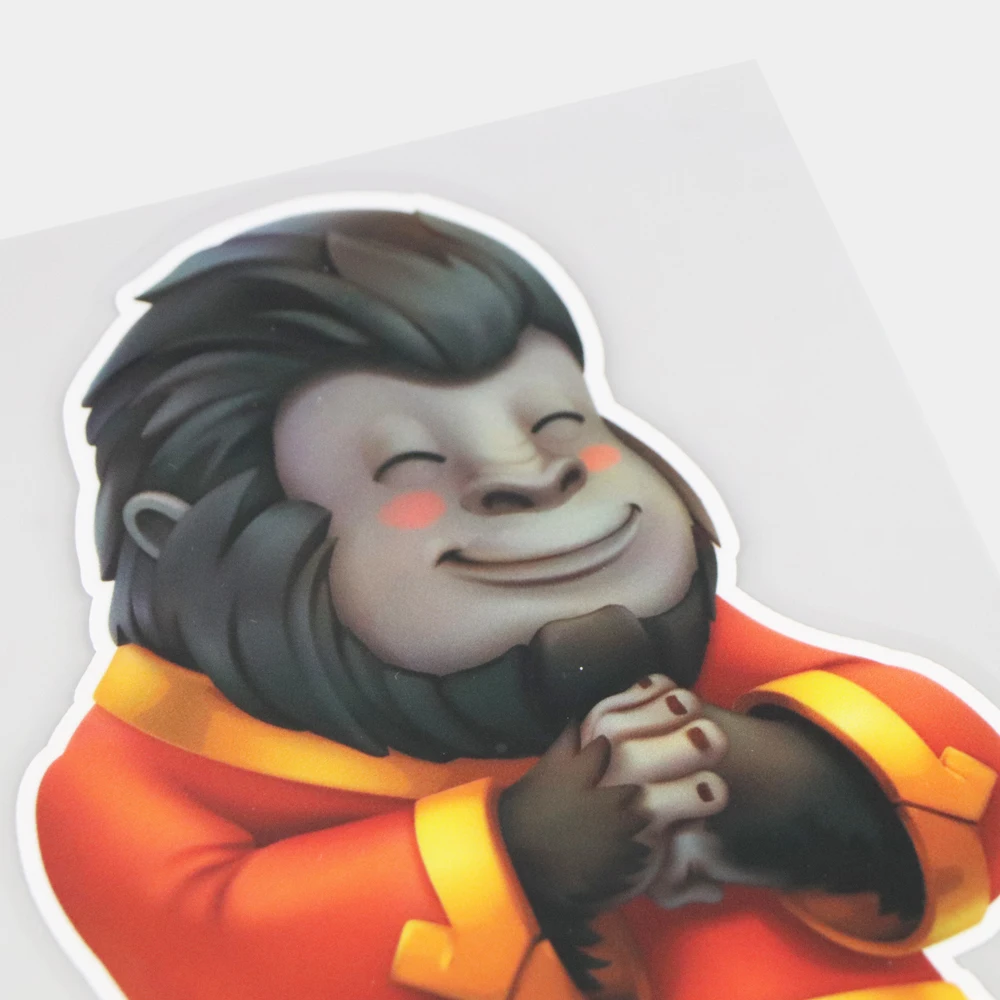

YJZT 10.617.2CM Smiling Orangutan Creative Body Scratch Occlusion Car Stickers Door Decoration Decals 21A-1042