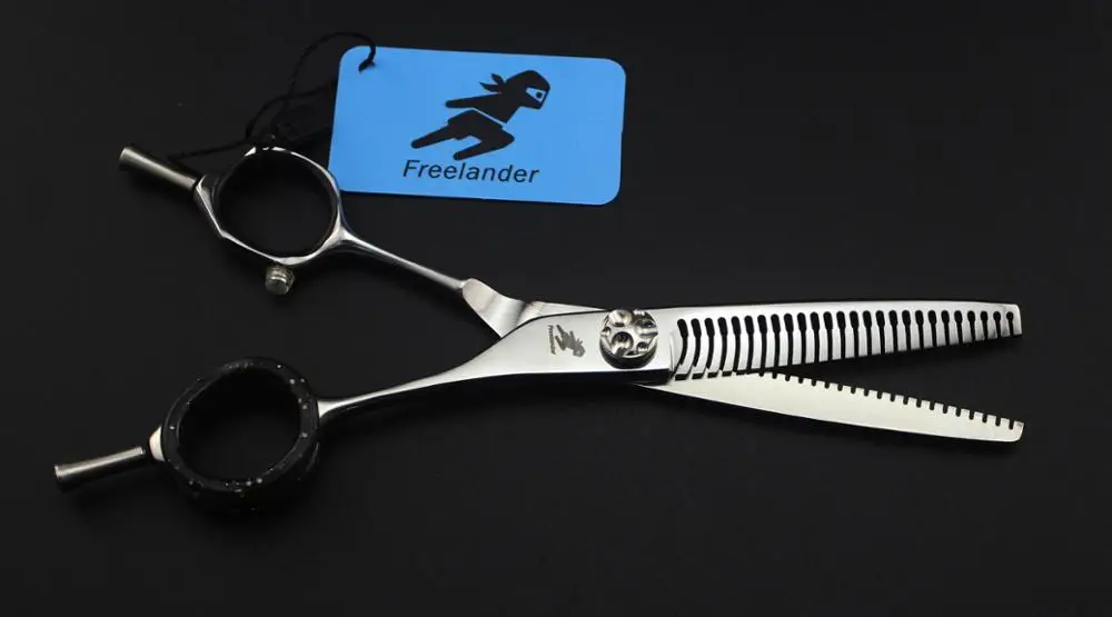 Парикмахерские ножницы салонные бесшовные двухсторонние для филировки зубов с