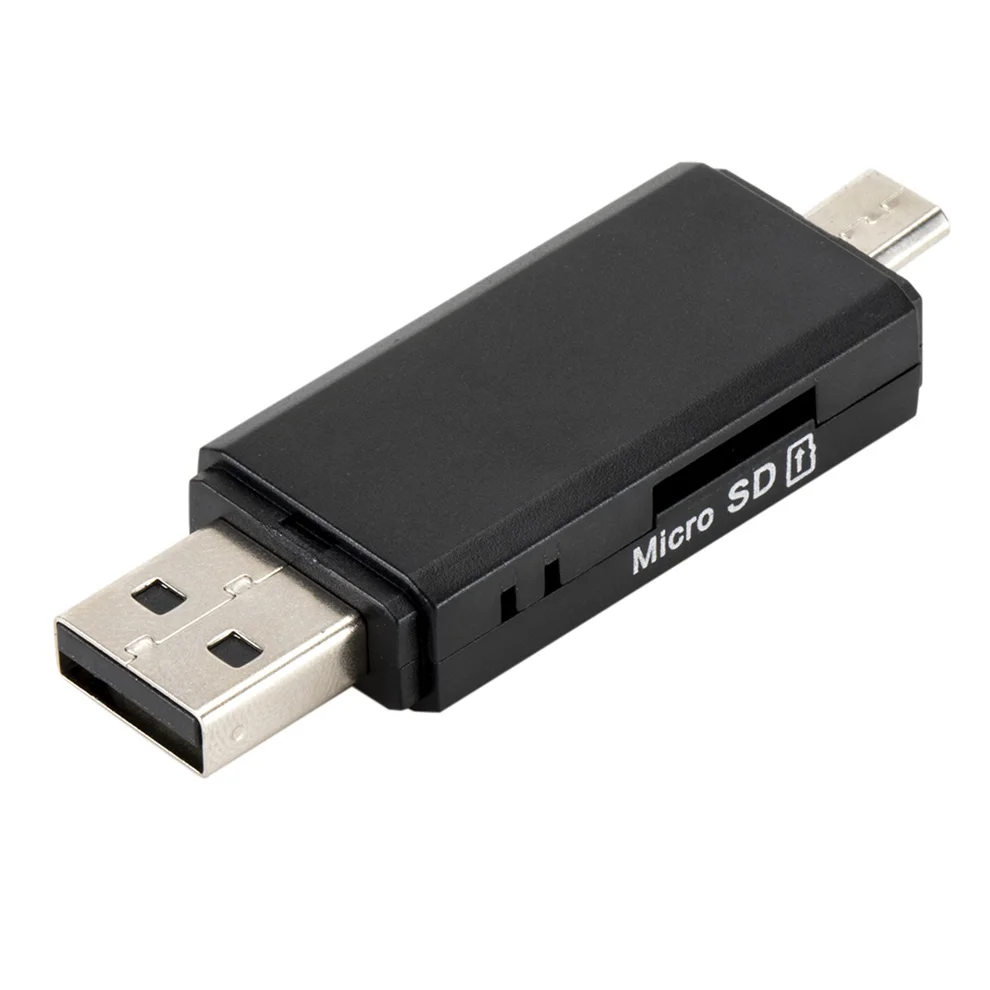 

LccKaa 2 In 1 Memery Cards Reading Device Micro USB OTG to USB 2.0 Adapter SD Card Reader For Android Phone Tablet PC
