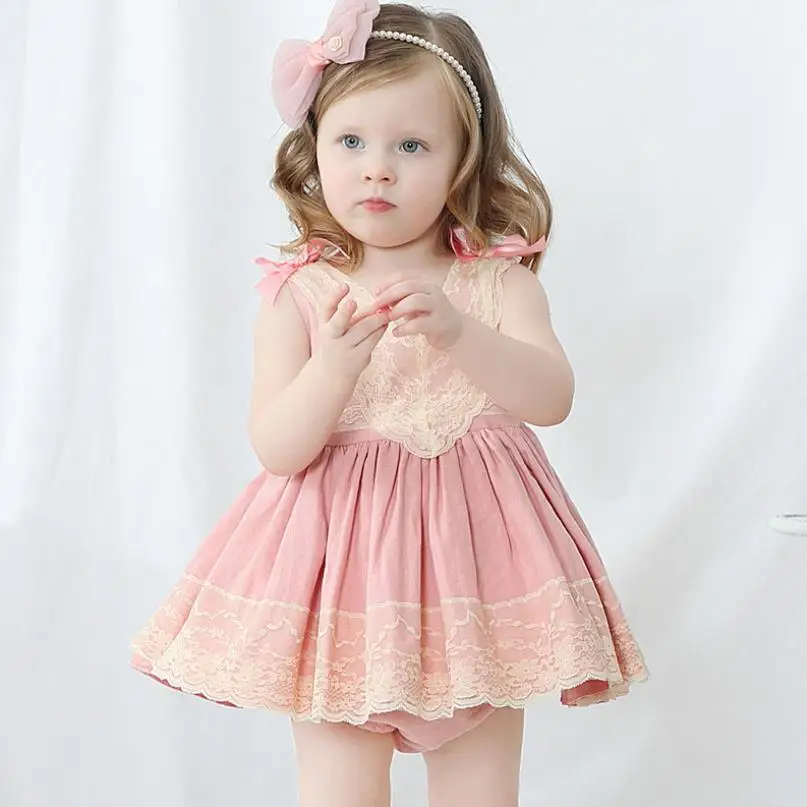 

Miayii летняя детская одежда испанская винтажная Женская кружевная Одежда с бантом на день рождения пасхальные платья для принцесс для девоче...