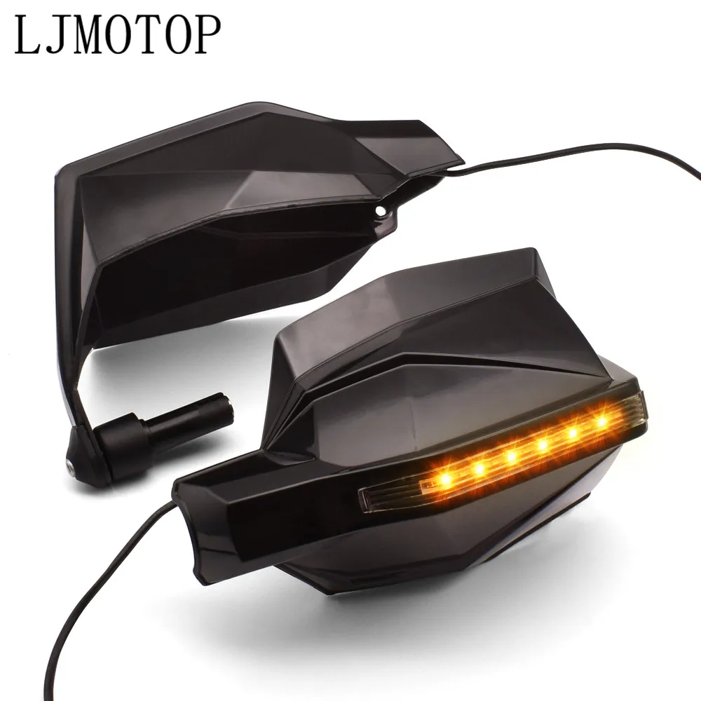 Мотоцикл рука гвардии 7/8 &quotруль с LED светильник Мотокросс рукавицы для Honda NC750S NC750X