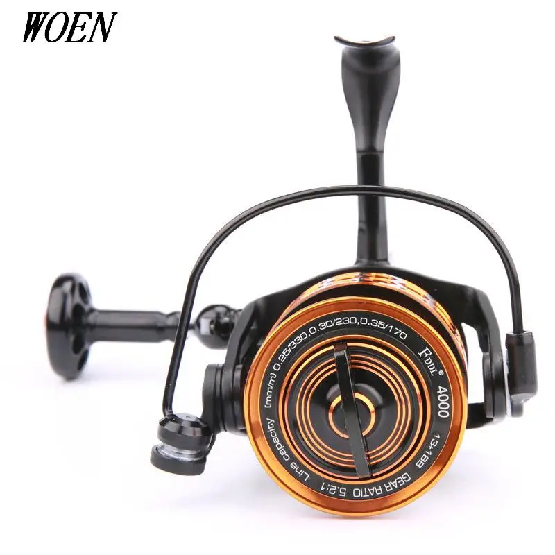 CNC full metal WM4000 Sea fishing Fishing reel 13+1BB No gap Anti seawater Double bearing Boat spinning wheel | Спорт и развлечения