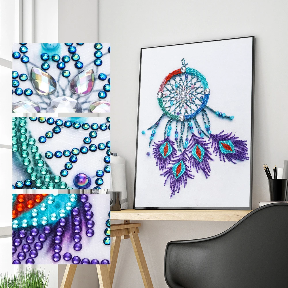 

Набор для алмазной вышивки стразы, мозаика 5D с ловцом снов особой формы