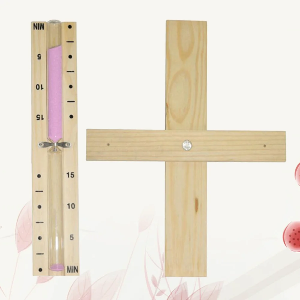 

Wood Time Hourglass Creative Funny Time Rotate Hourglass for Sauna Room (Sand Pattern)