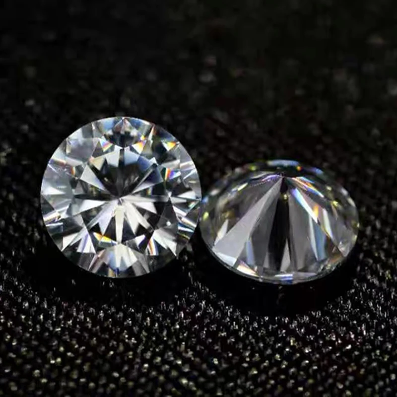 2 шт. Круглый бриллиантовый камень 6 5 мм 1 карат | Украшения и аксессуары