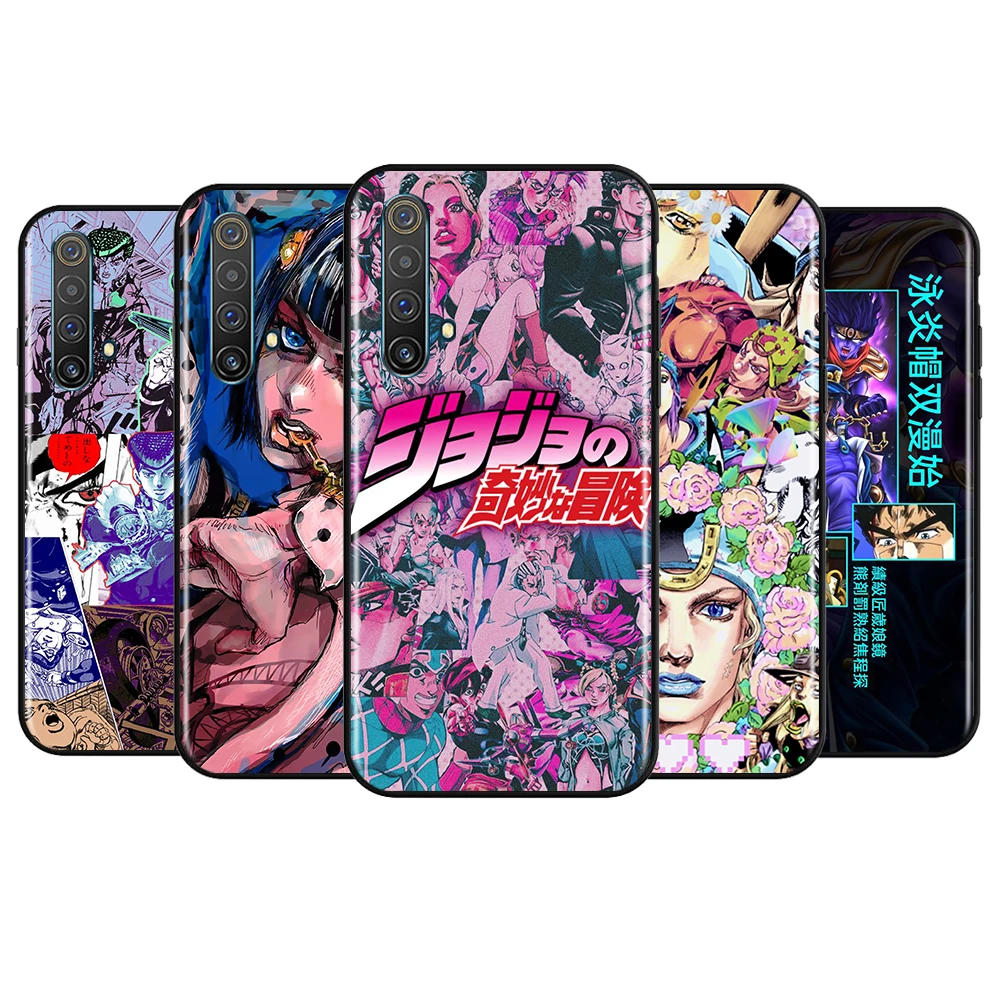 

JoJo's Bizarre Adventure For OPPO Realme Narzo 30 20 8 8i 7 6 5 3 2 Pro Global 5G Soft TPU Silicone Black Phone Case Cover