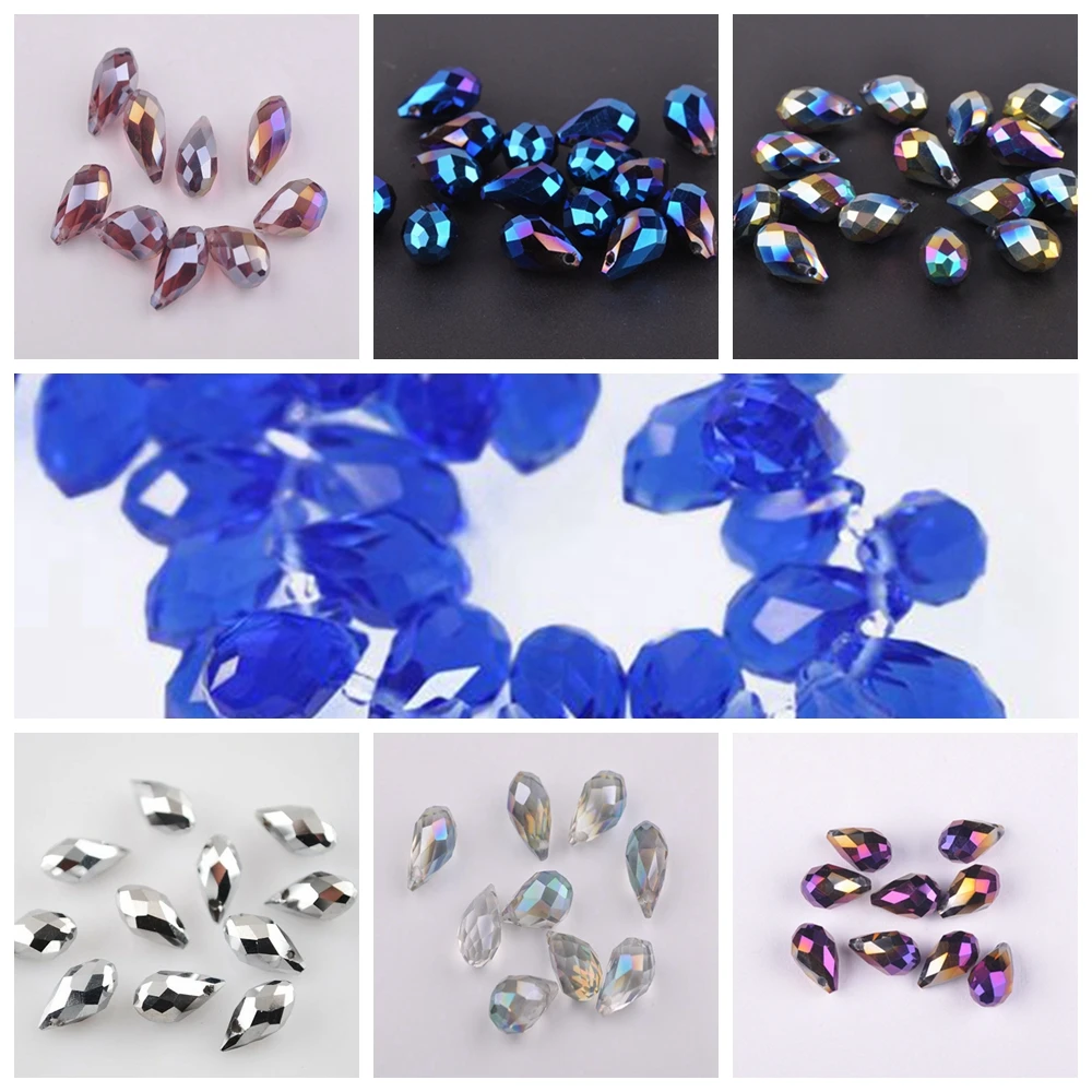 Однотонная одежда и Гальваническое покрытие Каплевидная форма в виде граненых