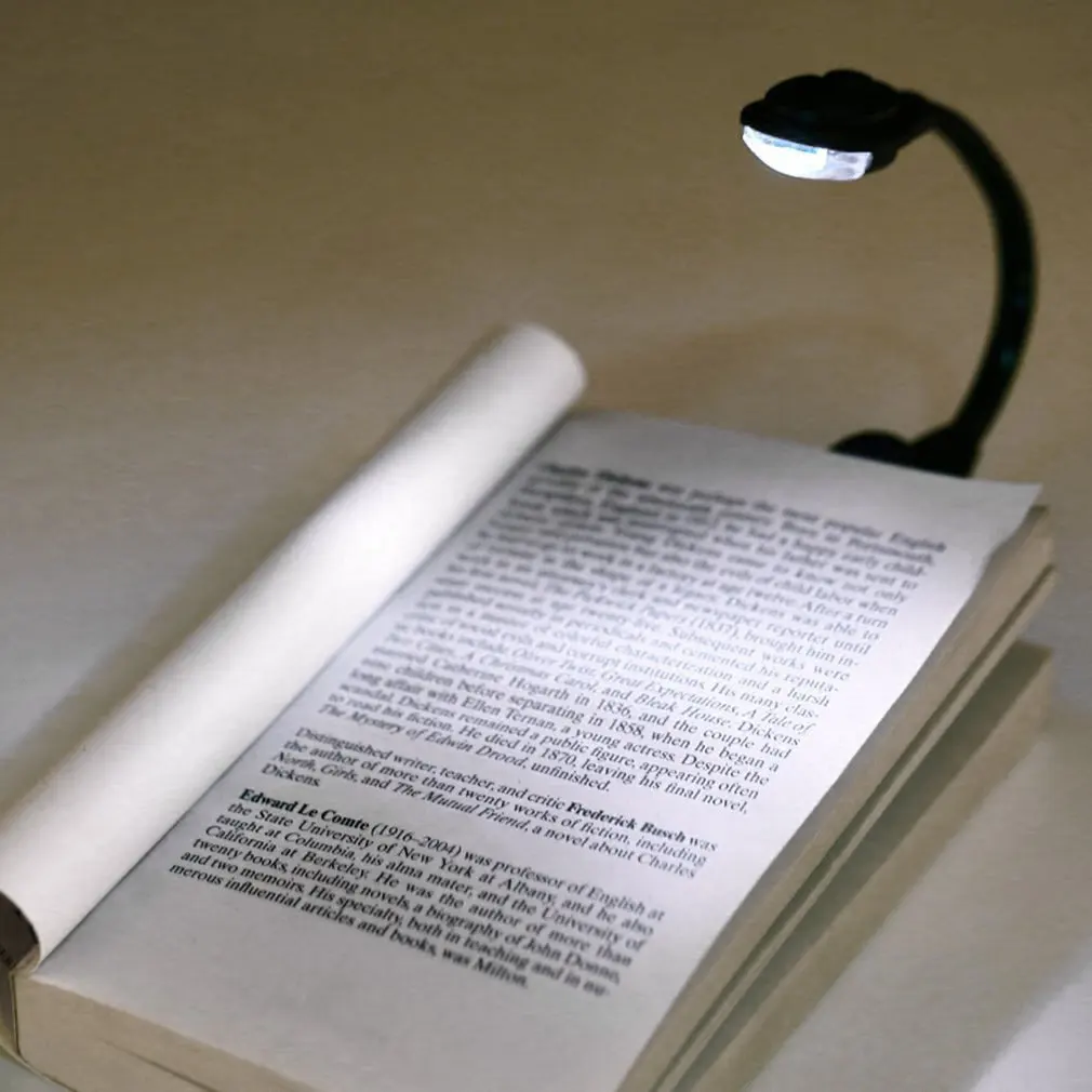 Mini Flexible Clip-on Bright Booklight Led Travel Book Readi