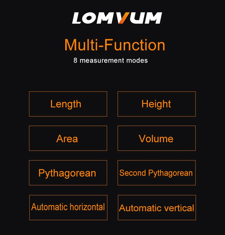 LOMVUM перезаряжаемый портативный лазерный дальномер 77U 120 м цифровой лазерный дальномер электрические ленты измерительные инструменты