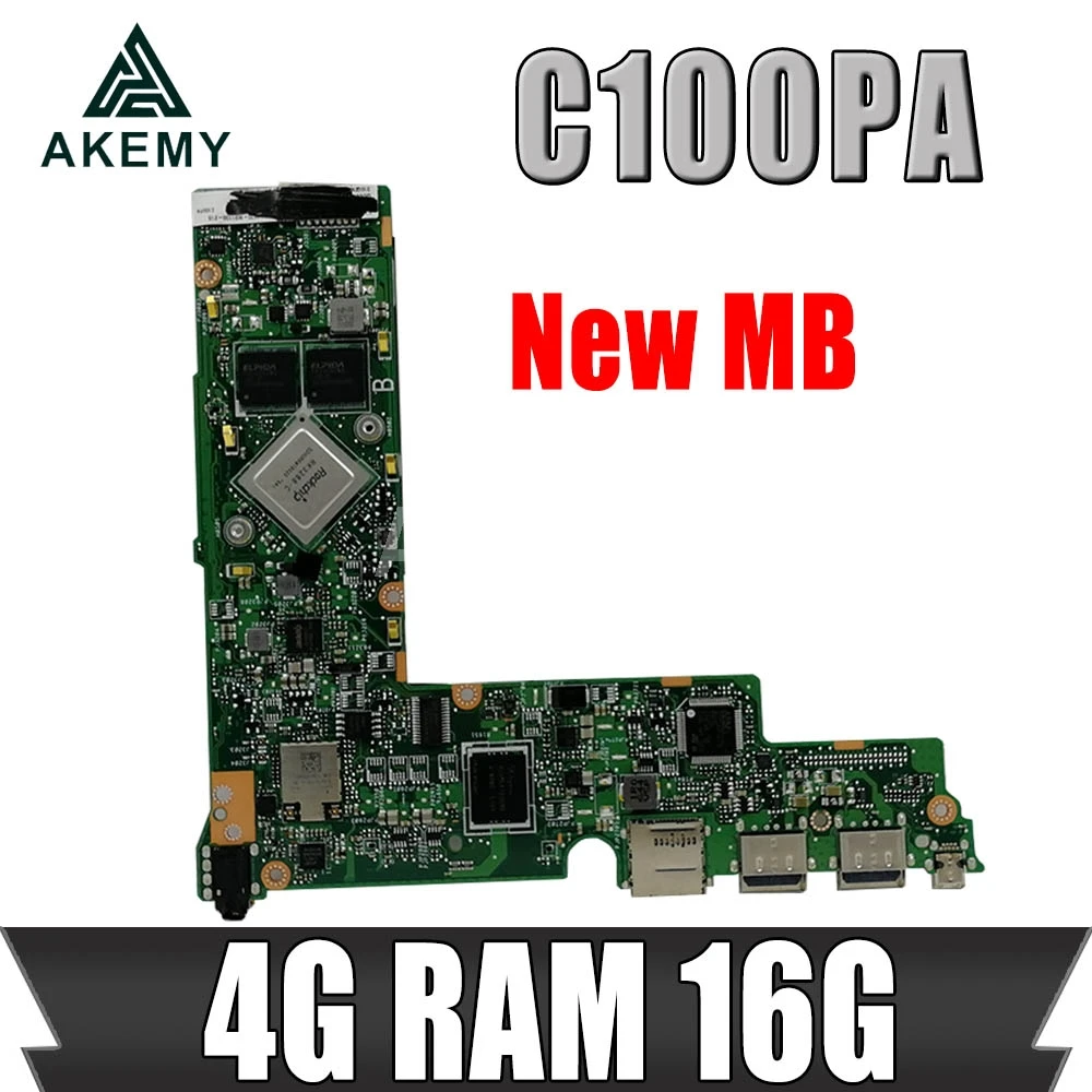 

Akemy C100PA 4GB RAM 16G EMMC Motherboard For Asus C100PA C100P C100 Laptop MainBoard 16GB EMMC Atom RK3288C Rev 2.0 Test OK