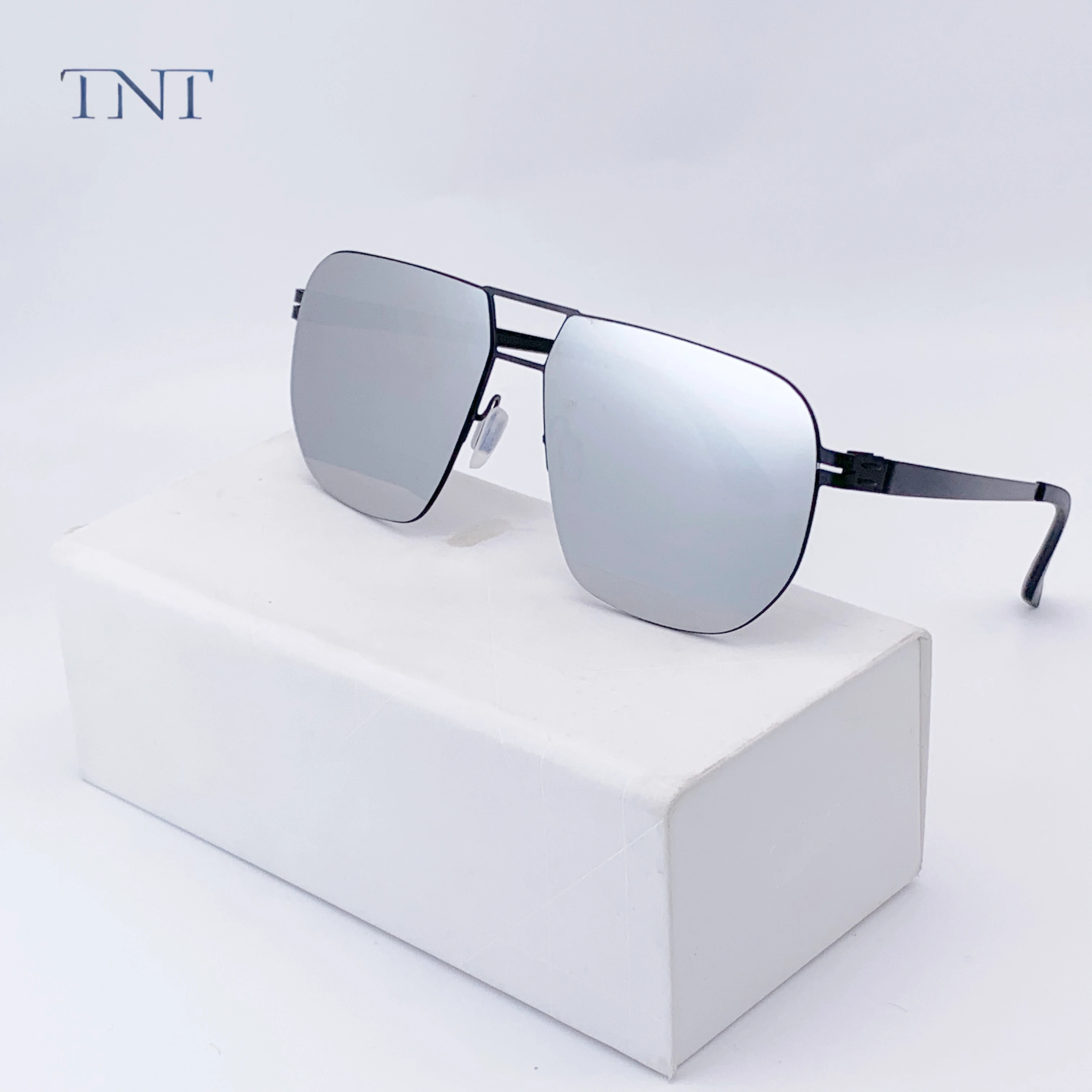 Солнцезащитные очки унисекс без винтов из нержавеющей стали UV400|Мужские