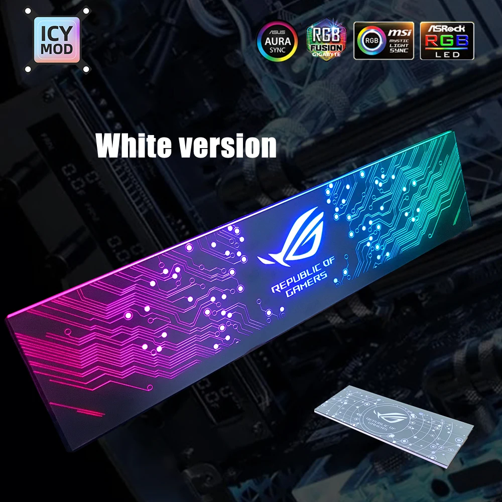 mod rgb lighting panel customize pc case vga backplate side panel pc cabinet a rgb colorful aura sync water cooling rgb plate free global shipping