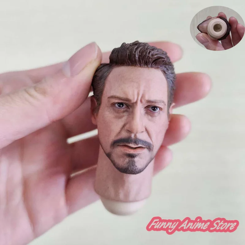 

В наличии 1/6 мужской солдат Downey Jr. Tony Роберт голова аксессуары для резьбы модель подходит для 12-дюймовых экшн-фигурок кукол