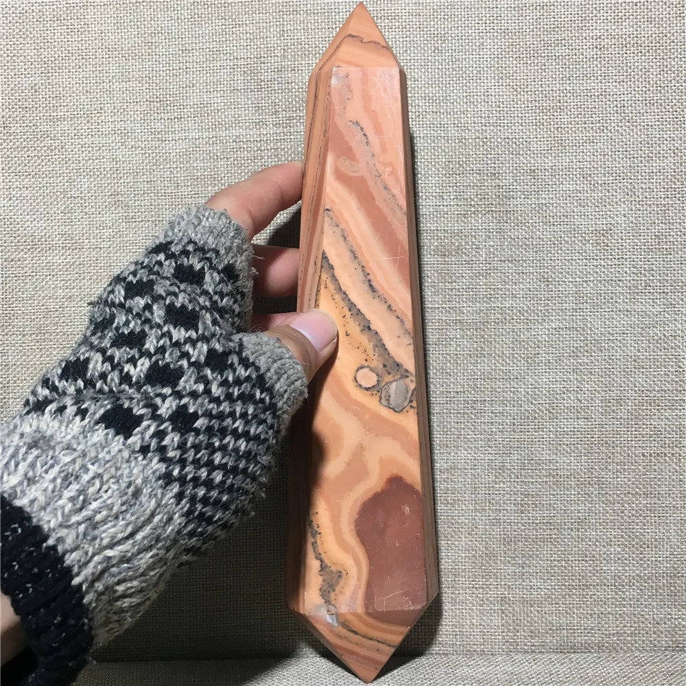 

Natural Serpeggiante Crystal Wand Gift Point Home Furnishing Decoration Stone Hexagonal Prisms Crystal Obelisk Rod Column Tower