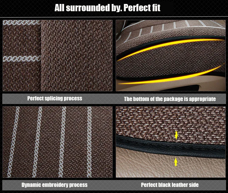 Чехлы на сиденья автомобиля льняные универсальные накидки для Volkswagen vw passat b5 polo golf