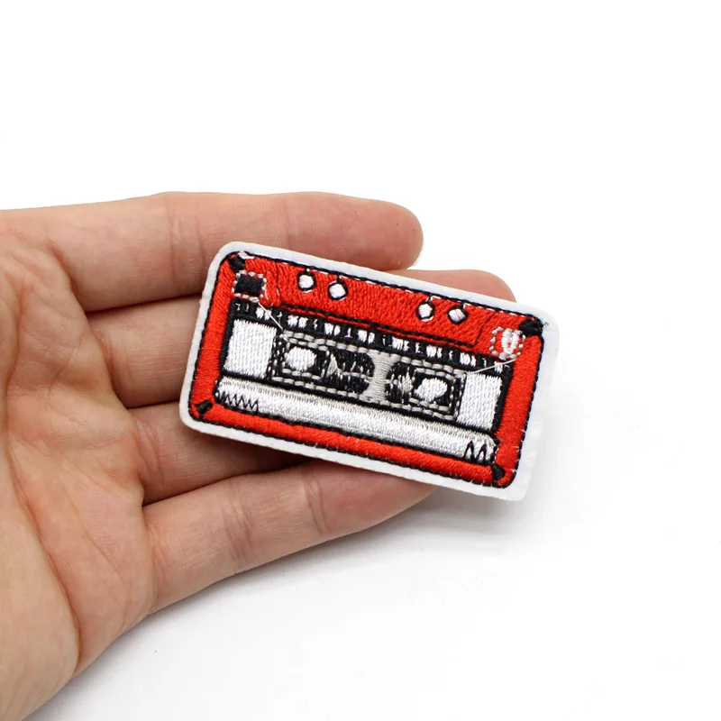 Vintage Audio Tape Iron On Embroidered Patches Badges For Clothes DIY Appliques Sew Patch Craft Decoration Sticker | Дом и сад