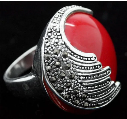 Милые женские кольца свадебные ювелирные изделия последние 25 мм красный коралл