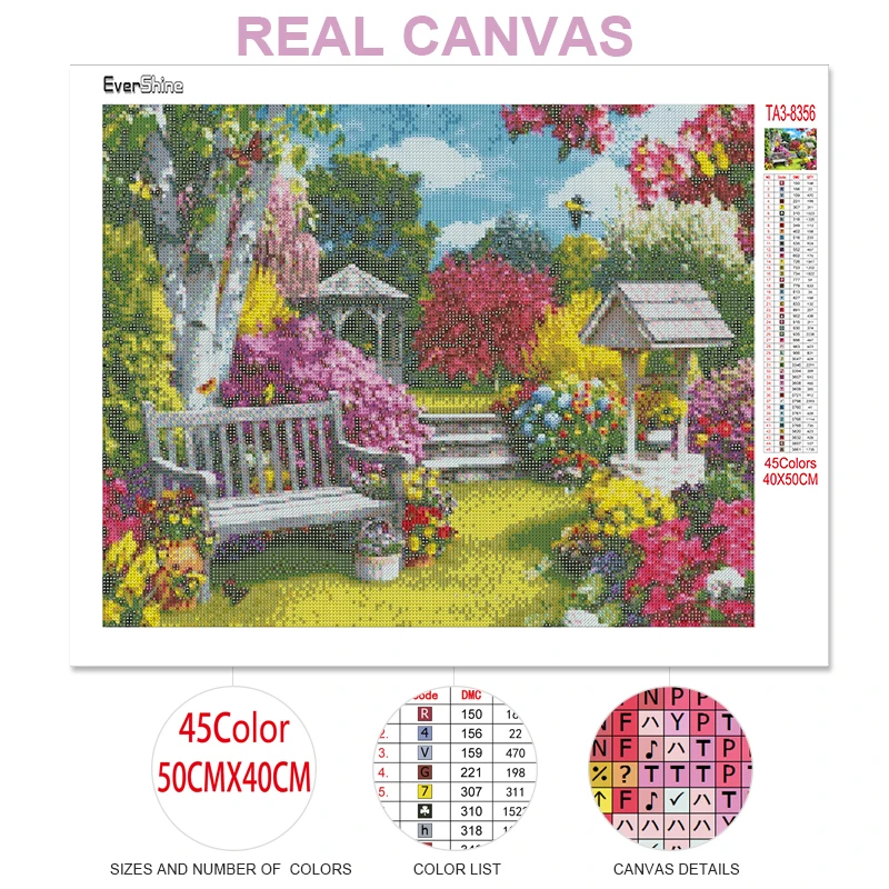 evershine diamond painting house full square diamond embroidery scenery natural rhinestone cross stitch mosaic kit home decor free global shipping