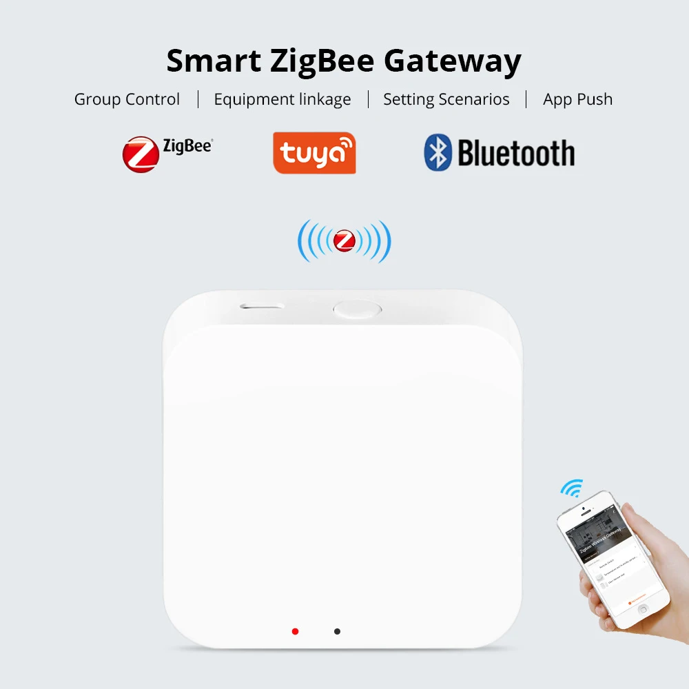 Tuya ZigBee Smart Gateway Hub WiFi+Bluetooth Smart Home Life Bridge APP Wireless Remote Controller Works With Alexa Google Home 