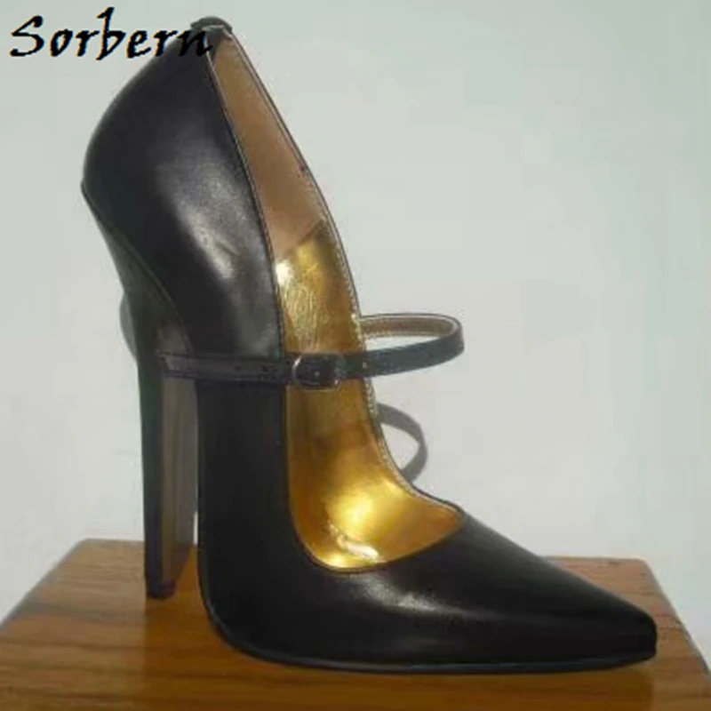 Sorbern mary janes/женские туфли-лодочки; туфли на высоком каблуке; туфли на шпильке; офисные женские модельные туфли; женские туфли на каблуке; ; черные туфли-лодочки; Размер 12