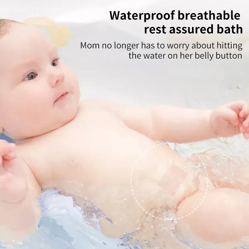 Protector de ombligo transpirable para reci&eacute;n nacido, 10 Uds., resistente al agua, para ba&ntilde;o de beb&eacute;-1
