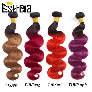 Бразильские волнистые волосы с эффектом омбре, 100% человеческие волосы T1B 30бордовый39Jфиолетовые цветные человеческие волосы, волнистые волосы для наращивания без повреждений