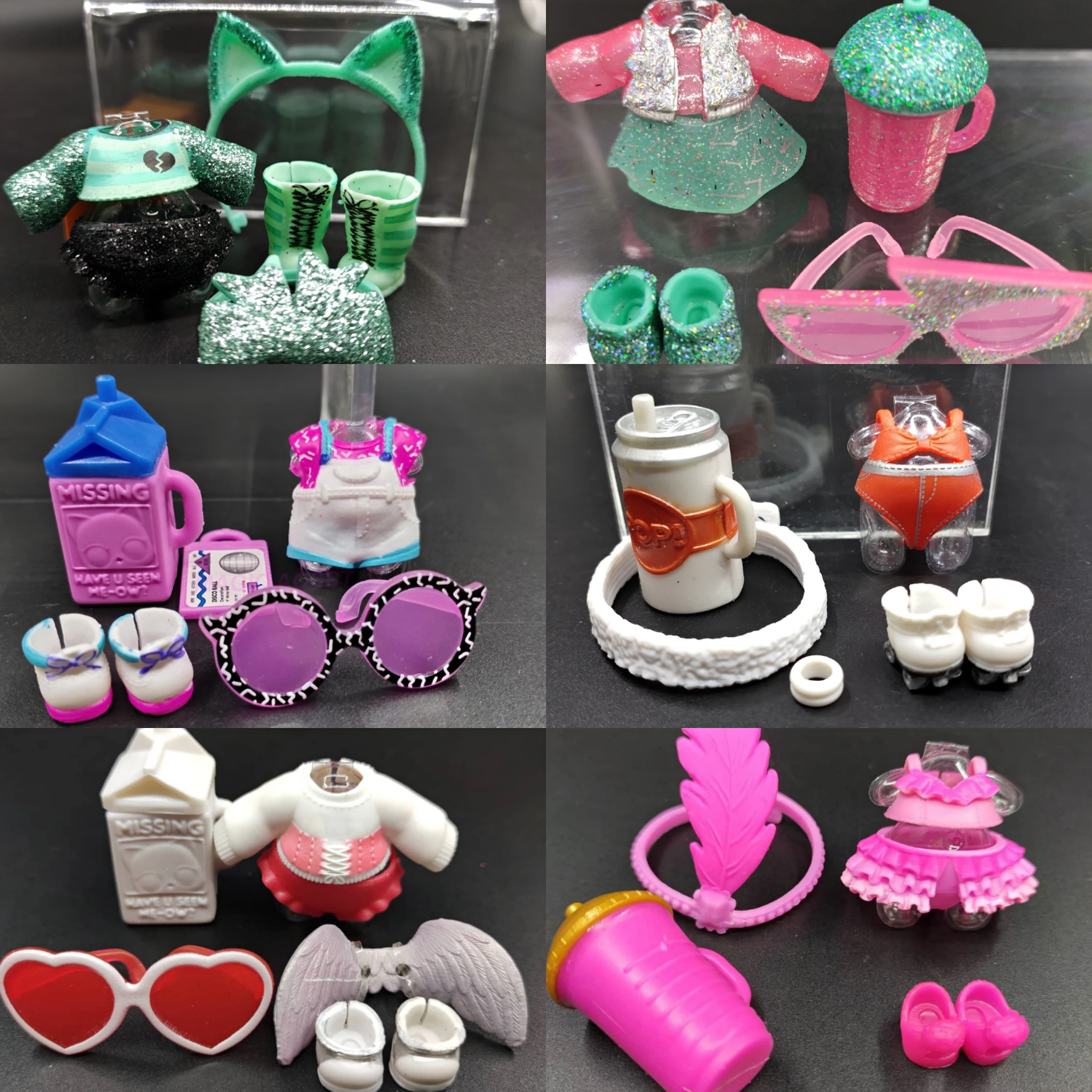 Оригинальный 1 комплект на выбор аксессуары для одежды очков бутылок обуви