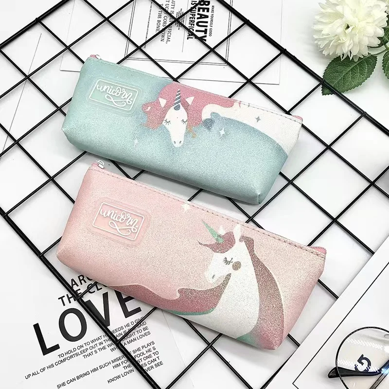 

Kawaii Creative pencil case cute girl pen bag girl student Unicorn Cartoon Pen Bag for School Stationery Gift storage bag