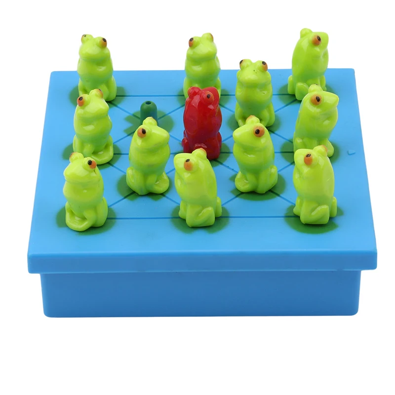 Мультяшные животные Peg солитер лягушка прыгающая игра интеллектуальные шашки