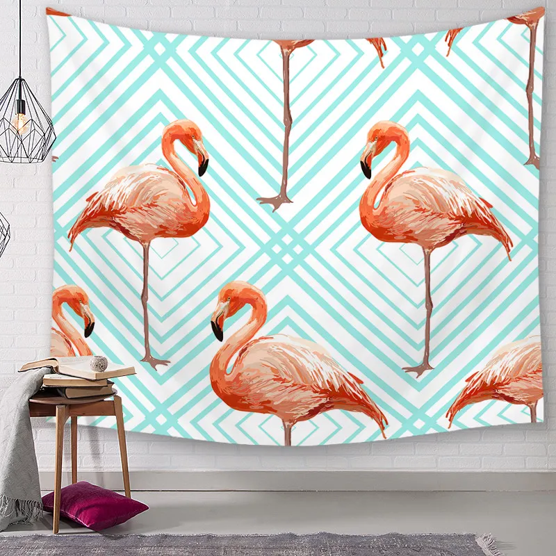 Фламинго декоративные гобелены гобелен на стену Мандала богемский пейзаж