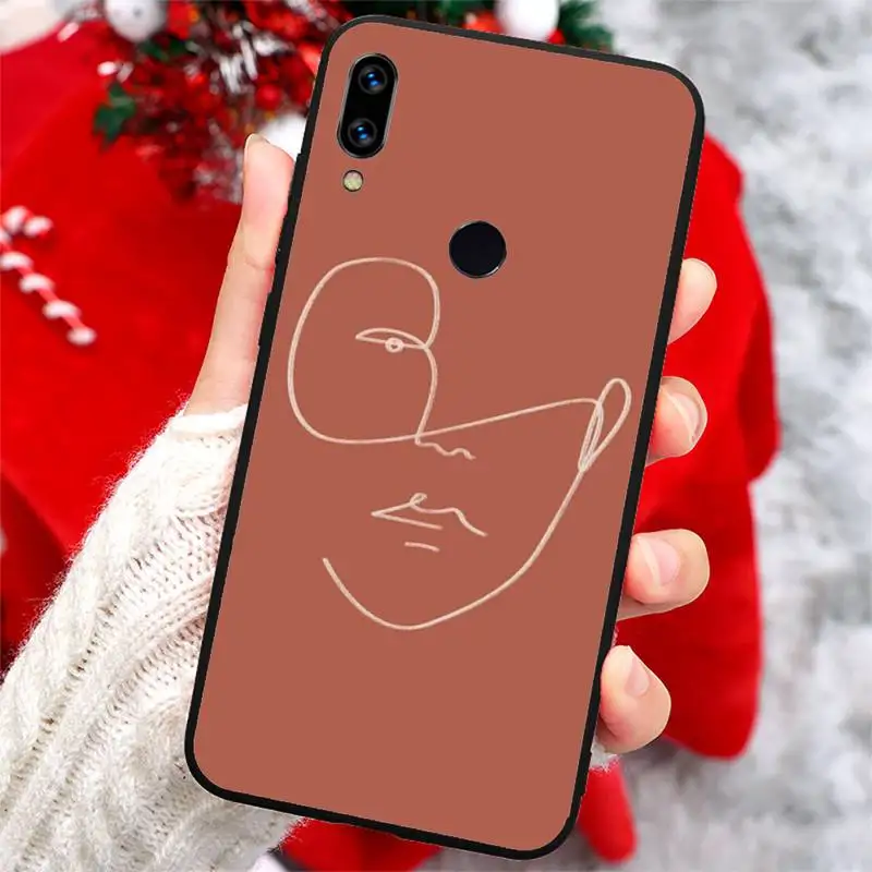 

Abstract line art aesthetics Phone Case For Xiaomi Redmi note 7 8 9 t k30 max3 9 s 10 pro lite
